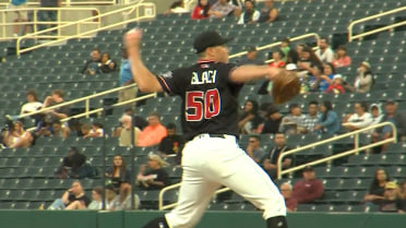 Ty Blach strikes out the side