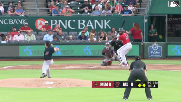 Rece Hinds out on a sacrifice fly to center fielder Victor Scott II. Deyvison De Los Santos scores.