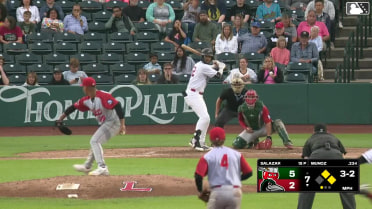 Samuel Munoz called out on strikes and Nico Perez caught stealing 3rd, catcher Carlos Rodriguez to third baseman Kerrington Cross to catcher Carlos Rodriguez.