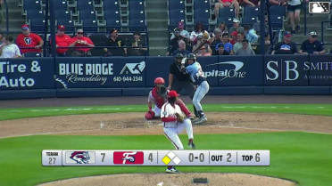 Nick Lorusso homers (19) on a fly ball to center field. Wyatt Young scores.