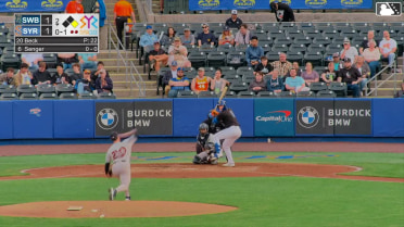 Hayden Senger homers (4) on a fly ball to left center field. Vidal Bruján scores.