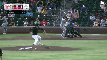 Niko Kavadas homers (8) on a fly ball to left center field.