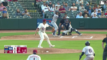Sam Kulasingam singles on a line drive to right fielder Orlando Martinez. Rudy Martin Jr. scores.