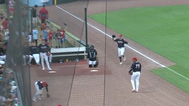 You've got to see this circus-style catch made at Triple-A!