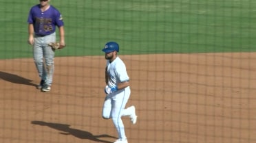 Nathan Lukes slugs a solo homer in his rehab outing