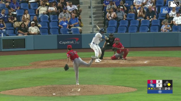 Oswaldo Osorio doubles (7) on a fly ball to left fielder Jeffery Heard. Caleb Johnson scores.
