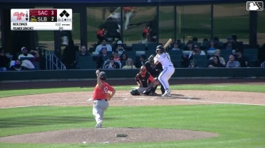 Yolmer Sánchez grounds out, third baseman Jake Holton to first baseman Bryce Eldridge. Trey Mancini scores. Nick Madrigal to 3rd. Sebastián Rivero to 2nd.