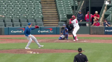 Rece Hinds homers (3) on a line drive to right field.