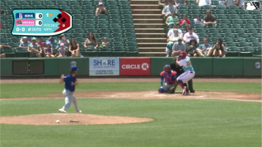 Pedro León homers (1) on a fly ball to right center field.