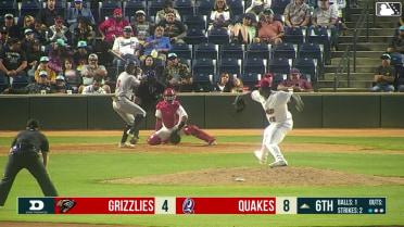 Clayton Gray homers (1) on a fly ball to center field. Carlos Renzullo scores.