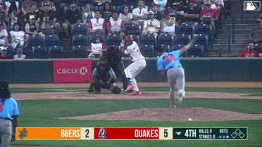 Kendrey Maduro homers (15) on a fly ball to left field.