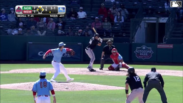 Ryan Noda walks. Johnathan Rodríguez scores. Creed Willems to 3rd. Bryan Ramos to 2nd.