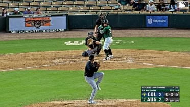 Luis Guanipa homers (8) on a line drive to left center field. Tate Southisene scores.