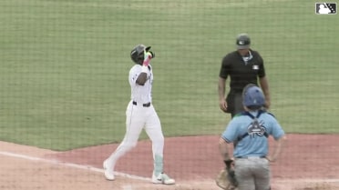 Angel De Los Santos' second home run of the game