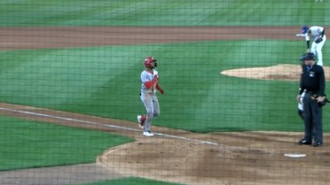 Ronny Cruz comes up a single shy of the cycle