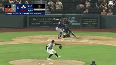 Adael Amador singles on a ground ball to center fielder Cade Marlowe. Jose Cordova scores.