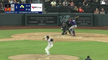 Adael Amador singles on a fly ball to center fielder Cade Marlowe. Nic Kent scores. Jose Cordova to 3rd. Adael Amador to 2nd.