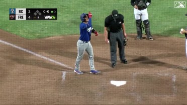 Jesus Galiz homers to center field in the 8th