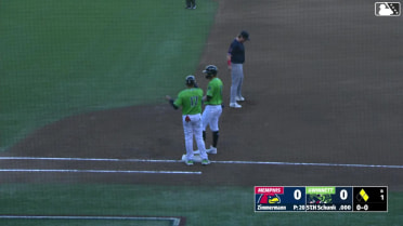 Bruce Zimmermann In play, run(s) to Aaron Schunk