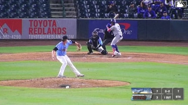 Mairoshendrick Martinus triples (1) on a ground ball to left fielder Aiden Taurek.