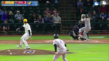 Danny Serretti singles on a sharp ground ball to left fielder Rudy Martin Jr. Druw Jones scores. Gavin Conticello to 3rd.