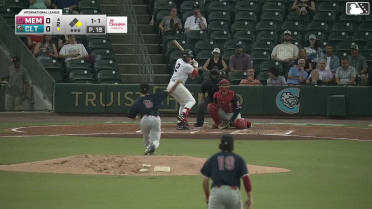 Andy Weber homers (11) on a fly ball to right center field. Joey Wiemer scores.