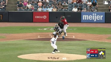 Alex McCoy doubles (23) on a sharp line drive to left fielder Cristian Santana. Justin DeCriscio scores.