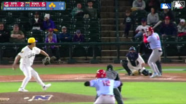 Zach Levenson singles on a ground ball to left fielder Rudy Martin Jr. Noah Mendlinger scores. Travis Honeyman scores. Miguel Ugueto to 2nd.