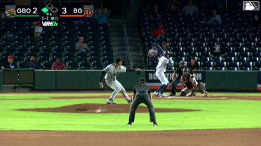 Nicandro Aybar singles on a line drive to left fielder Jhonny Severino. Ryan McCoy scores.