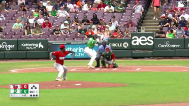 Carlos Sanchez homers (7) on a fly ball to left center field.