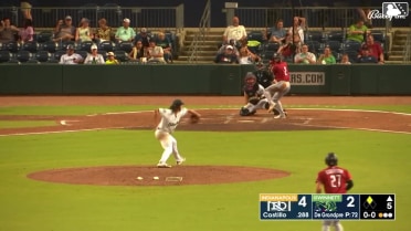 Jesus Castillo singles on a line drive to center fielder Lizandro Espinoza. Duce Gourson scores.