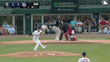 Yanquiel Fernández homers (20) on a fly ball to right field.