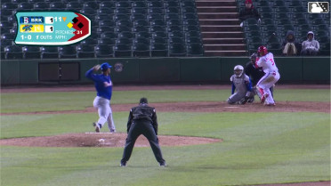 Devin Saltiban singles on a fly ball to center fielder Yohairo Cuevas. Nick Biddison scores.