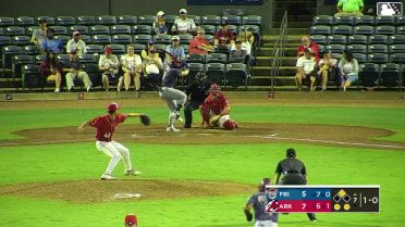 Orlando Martinez singles on a line drive to left fielder Sammy Siani. Keyber Rodriguez scores.
