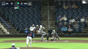 Romeo Sanabria homers (1) on a fly ball to right field. Ethan Salas scores.