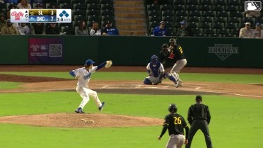 Jose Siri out on a sacrifice fly to center fielder Michael Siani. Jeimer Candelario scores.