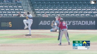 Mike Sirota grounds into a double play, shortstop Starlyn Caba to second baseman Juan Matheus to first baseman Cody Schrier. Eduardo Guerrero out at 2nd. Mike Sirota out at 1st.