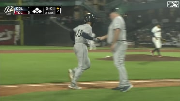 George Valera belts a solo homer to right field 