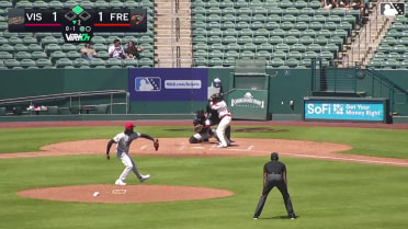Jeremy Ciriaco out on a sacrifice fly to center fielder Pedro Catuy. Matt Klein scores.