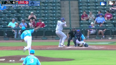 Joe Vetrano homers (13) on a fly ball to center field.