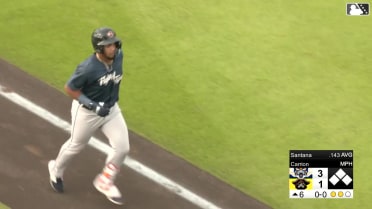 Cristian Santana hits his fifth home run 