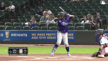 Adael Amador doubles (12) on a sharp line drive to right fielder Joey Loperfido. Vimael Machín scores. Bryant Betancourt scores.