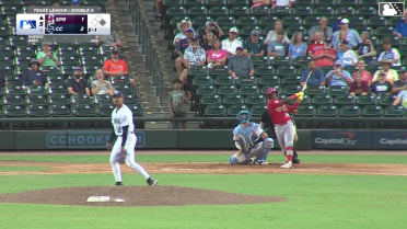 Jesús Báez homers (22) on a line drive to left center field. Rainiel Rodriguez scores.