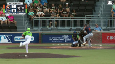 Aidan Smith homers (6) on a fly ball to left center field. Jose Perez scores. Juanfel Peguero scores.