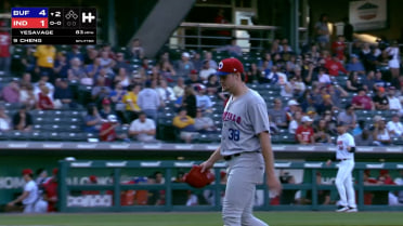 Trey Yesavage strikes out five over 4 2/3 innings