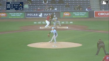 Braiden Ward singles on a line drive to left fielder Petey Halpin. Jason Delay scores.