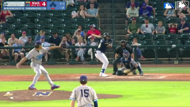 Alberto Rodriguez homers (1) on a line drive to right field.