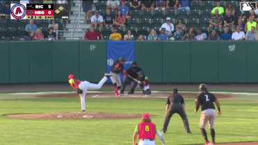 Diego Velasquez delivers a two-run single