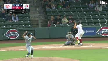 Yoeilin Cespedes homers (10) on a line drive to left field. Enddy Azocar scores.