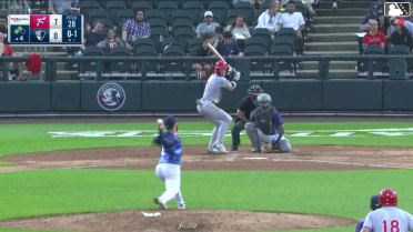 Kehden Hettiger out on a sacrifice fly to left fielder Jackson Castillo. Raylin Heredia scores.